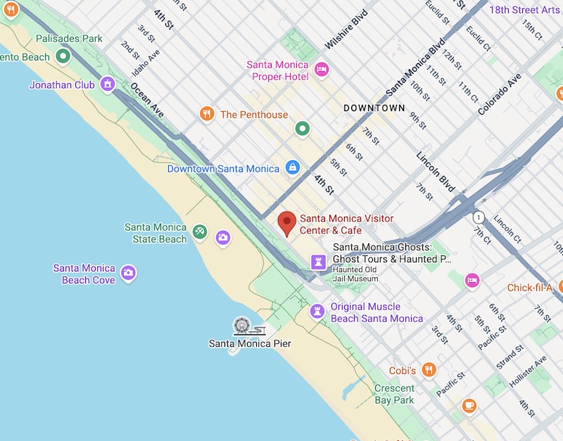Santa Monica Visitor Center & Cafe location on Google Map